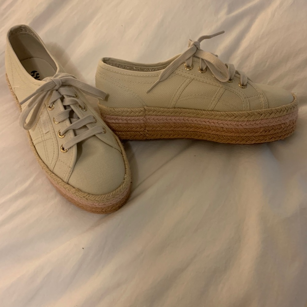 Off-white superga platform sneakers